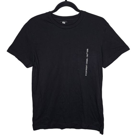 DIESEL T-RUBIN-POCKET-J1 T-SHIRT MEN's Large MAGLIETTA Embroidered Short Sleeve - Picture 1 of 13